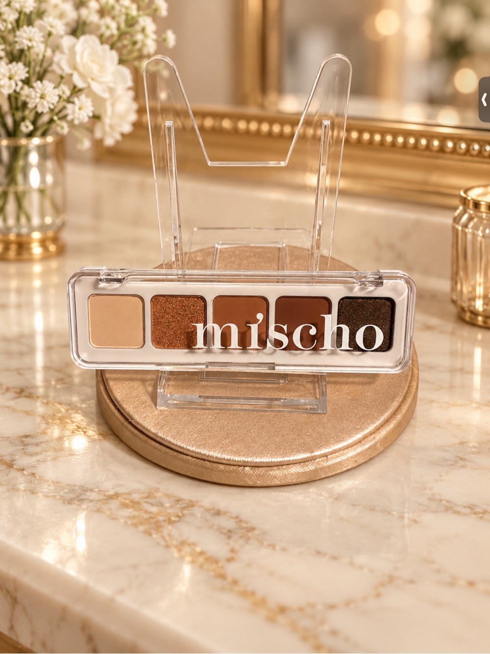 Mischo Warm Neutral Eyeshadow Palette — Brown & Gold Tones